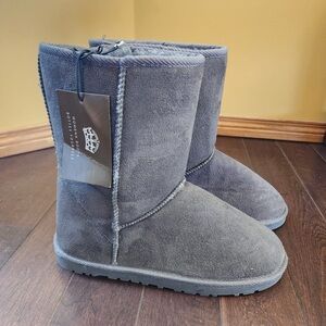 Gray Suede Boots